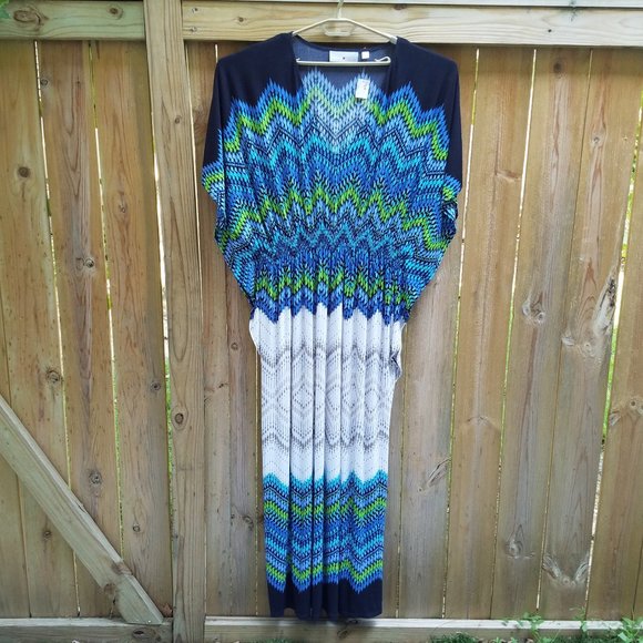 AVENUE Batwing Blouson Boho Dress Sz 30/32 NEW - Picture 1 of 6